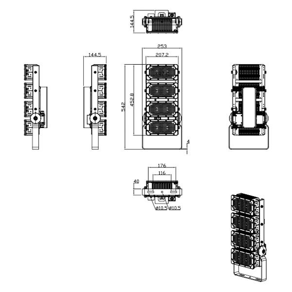 Illuminazione marina di alta qualità 300W LED - LX-FL04 