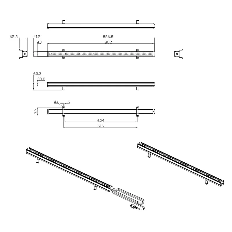 Tubo di alluminio Led Plant Fill Light 