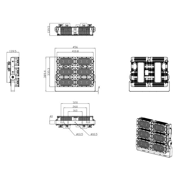 Illuminazione marina 420W LED di alta qualità - LX-FL06 